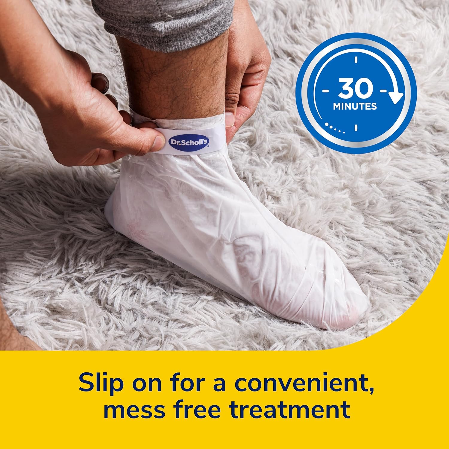 Dr. Scholl's Cracked Skin, Ultra Hydrating Foot Mask, 3 Pairs Moisturizing Socks: Intensely Moisturizes Repairs and Softens Rough Dry Skin with Urea & Essential Oils for Dry Cracked Feet - Image 5