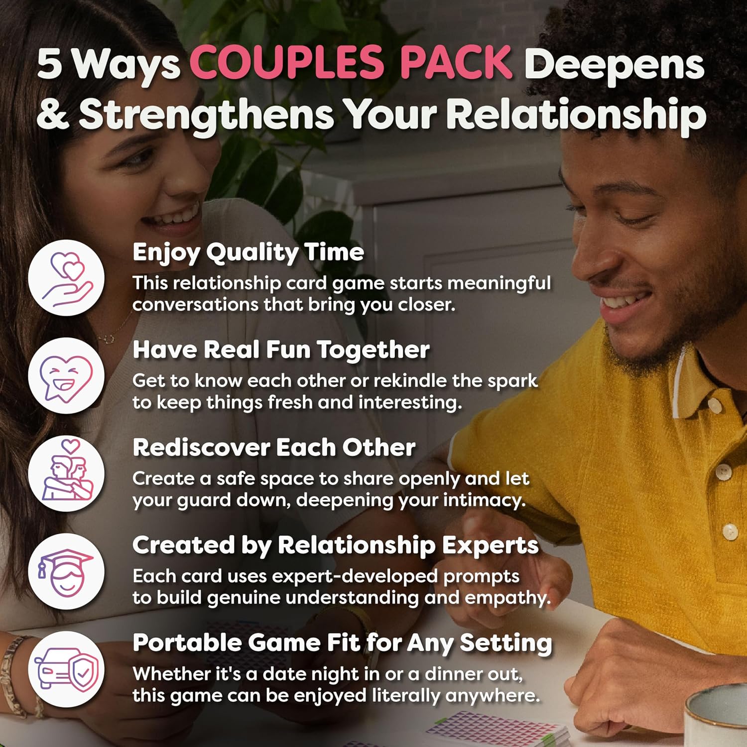 200 Couples Conversation Cards & Date Night Question Game, Long Distance | Fun & deep prompts for relationship; new & longtime couples card game, get to know you, married & dating; Talking Point Cards - Image 2