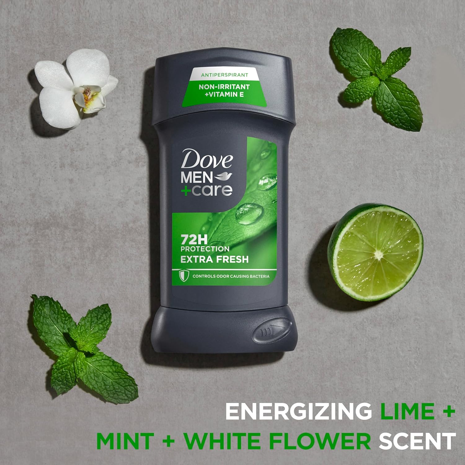 Dove Men+Care Extra Fresh Men's Antiperspirant Deodorant Stick Extra Fresh Twin pack With 72-hour sweat & odor protection with 1/4 Moisturizing Cream & Long-lasting Citrus Scent 2.7 oz | 72-hour sweat & odor protection. With 1/4 Moisturizing Cream & Long-lasting Citrus Scent - Image 4