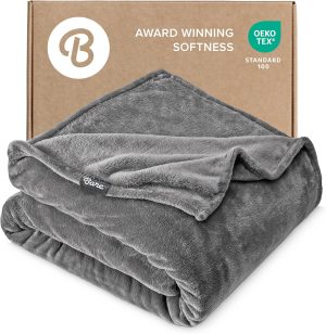 Bare Home Fleece Blanket Luxury Mic...