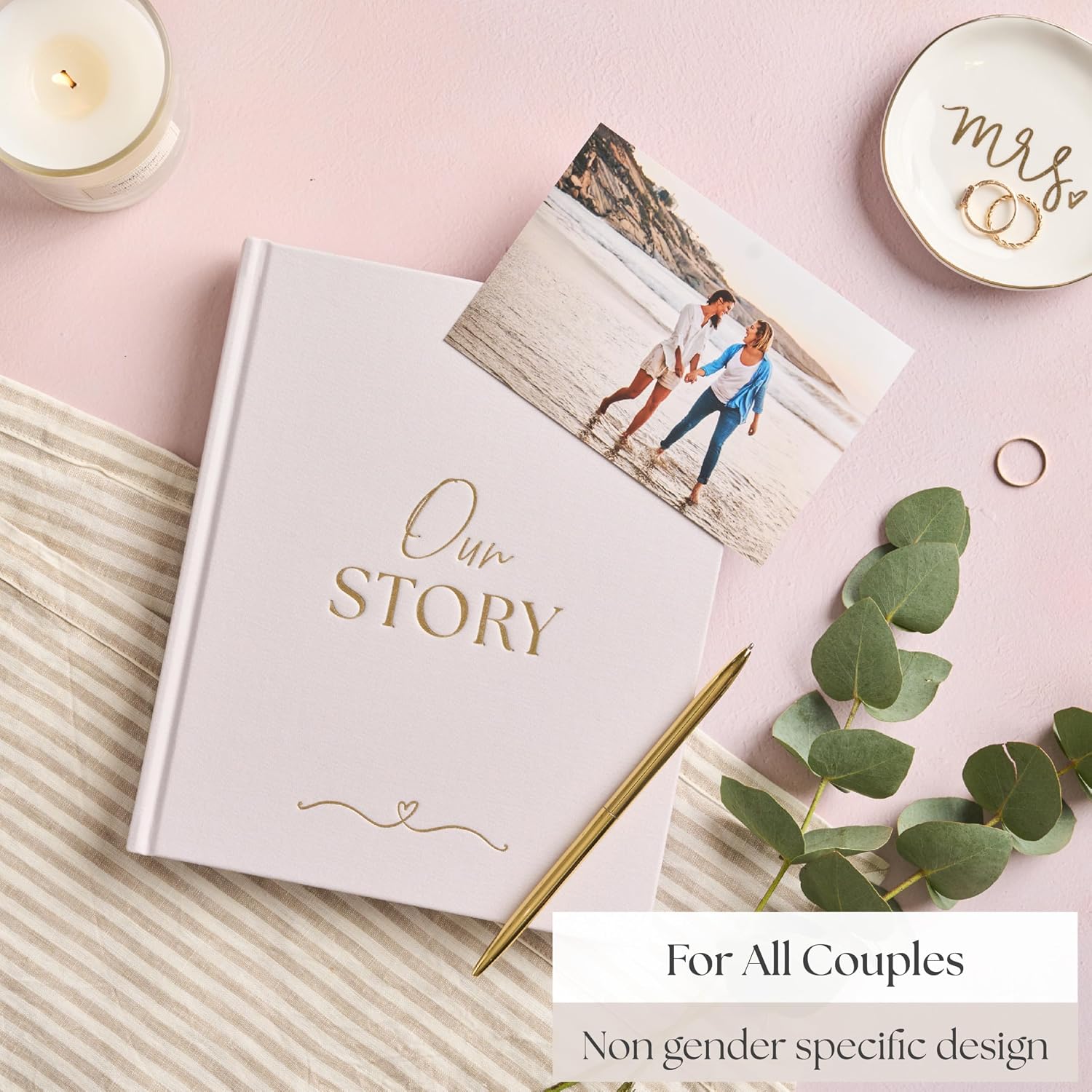 Couples Anniversary Journal – 1st to 75th Year Scrapbook & Keepsake Album | Paper Gift for Husband or Wife | Relationship Memory Book (Grey) - Image 6
