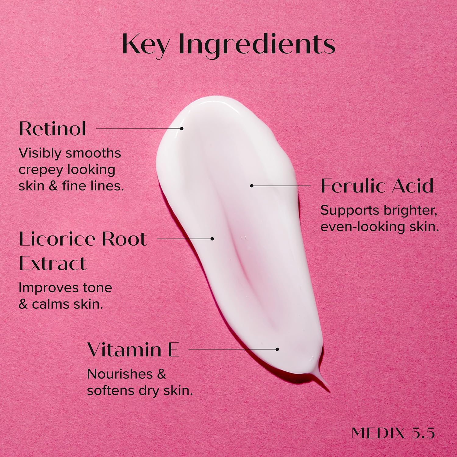 Medix 5.5 Retinol Body Lotion Firming Moisturizer | Crepey Skincare Treatment | Retinol Body Cream | Anti Aging Firming Cream For Women Targets Look Of Crepe Skin, Wrinkles, & Sagging Skin, 15 Fl Oz - Image 3