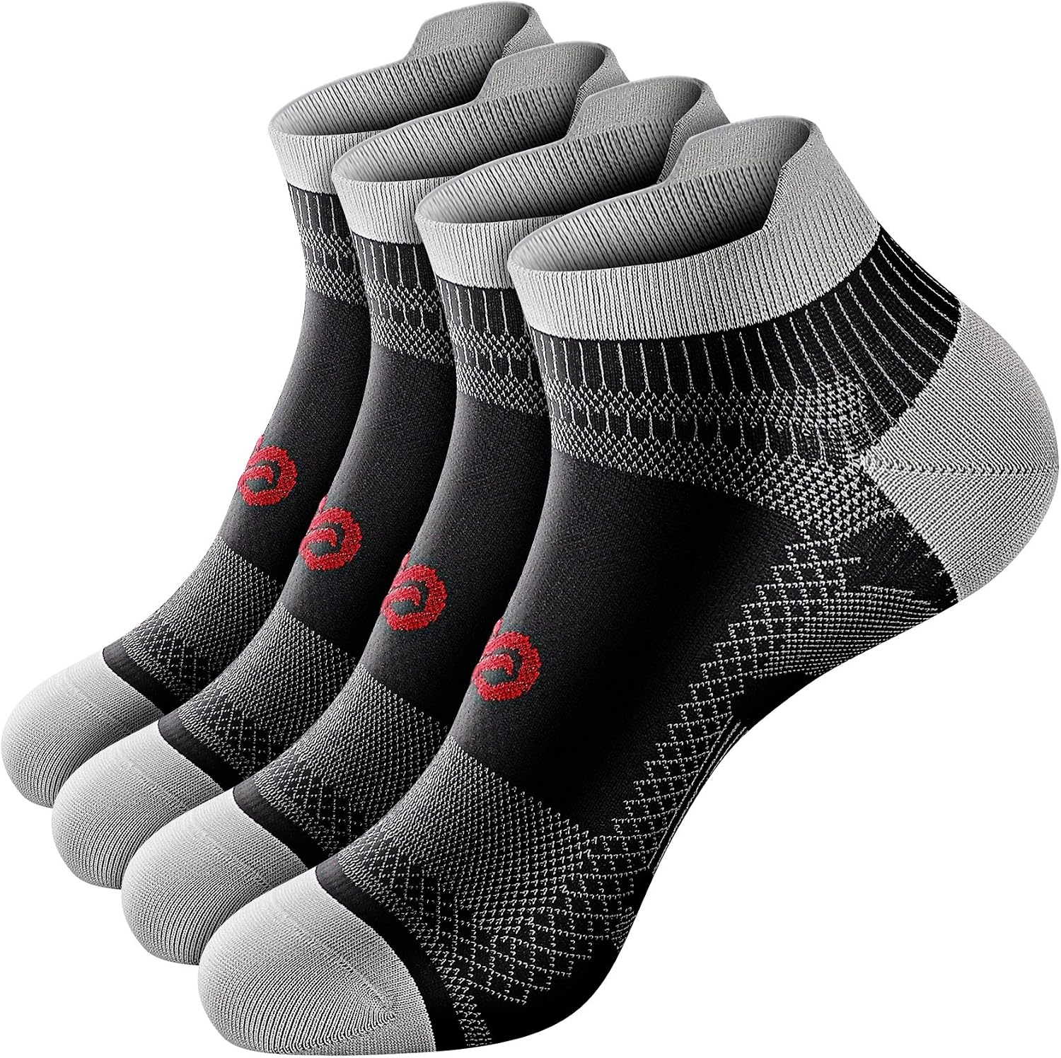 Compression Socks for Men Women Ankle Running Socks for Plantar Fasciitis | Low Cut Athletic Ankle Socks with Ankle & Arch Support for Running, Cycling, Golf, Work, Plantar Fasciitis Relief