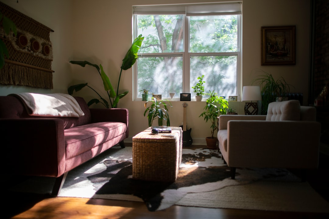 A cozy living room with soft lighting, comfortable furniture, and calming decor that promotes relaxation and confidence.