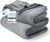 Bedsure GentleSoft Fleece Bed Blankets Queen Size Grey – Soft Warm Outdoor Picnic Fall Blanket for Camping Travel Lightweight Cozy Anti-Static, Room Home Decor Gifts for Husband and Men, 90×90 inches