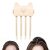 Heated Root Volumizer Clip, Hair Crown Lifting Styler Booster (Beige) | 2-Temperature Control Hair Volume Tool for Fine & Thick Hair, Portable Type-C Rechargeable Styling Clip for Women