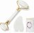 Natural Gua Sha & Jade Roller Set, Gua Sha Tool for Face & Body, Anti-Swelling Skin Tightening Home SPA Tool, Muscle Relief Safe Polished Jade, Self-Care Gift Set for Home Travel