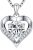 DALOJOE Moissanite Heart Necklace for Women, 925 Sterling Silver Necklace | 1-3 CT Moissanite Necklace Engraved with “I LOVE YOU” – Anniversary or Birthday Jewelry Gift for Women, Wife or Girlfriend