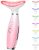 Dopsikn 7 Color Galvanic Machines – Red Light Therapy for Face and Neck, Face Massager Tool for Wrinkles, Double Chin, Vibrating Facial Massager with Thermals, Pink