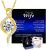 1CT Infinity Moissanite Pendant Necklace for Women with To My Beautiful Wife Card, 18K Gold Filled 925 Sterling Silver Jewelry, Anniversary Birthday Christmas Valentines Gifts for Wife Her