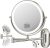 9” 30X/1X Wall Mounted Height Adjustable Lighted Magnifying Makeup Mirror | 5000mAh Rechargeable Bathroom Mirror with 3 Color Modes Light, Extended Arm Space Saving for Apartment, Hotel, Rental House