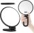 30X Magnifying Mirror, Hand Mirror with Handle, Double Sided Hand Mirror with 30X/1X Magnification, Travel Essential Portable Foldable Makeup Mirror for Precision Makeup Black