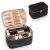 Makeup Bag, Portable Cosmetic Bag Black Make up Case Toiletry Bag | Large Capacity Travel Makeup Case Organizer for Women Toiletry Bag for Girls Traveling With Handle and Divider