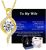 1CT Infinity Moissanite Pendant Necklace for Women with To My Wife Card, 18K Gold Filled 925 Sterling Silver Jewelry, Anniversary Birthday Christmas Valentines Gifts for Wife Her