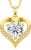 DALOJOE Moissanite Necklace for Women, 18K Gold Plated 925 Sterling Silver | 1-3 CT Moissanite Heart Necklace Engraved with “I LOVE YOU” – Anniversary or Birthday Jewelry Gift for Women, Wife or Mom