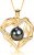 NONNYL Christmas Birthday Gifts for Women- Pearl- Heart Necklace- Wife Mom Girlfriend Her- Anniversary Mothers Day Valentine’s Jewelry Gifts Real 9-10mm Pearl Pendant