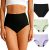 BATTEWA Incontinence Underwear for Women 50ml Leak Proof Panties 3Color, L | High waist cotton bladder leak briefs pee proof reusable light to moderate washable postpartum urine absorbent underwear