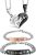 Jstyle 4Pcs Couples Jewelry Set, Matching Necklace Bracelet for Him and Her | Stainless Steel Heart Pendant Necklaces, His Queen /Her King Link Bracelets, Couples Jewelry Set, Valentine’s Day Gifts