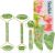 Cooling Natural Jade Face Roller & Gua Sha Tool | 5-in-1 Skincare Kit for Depuffing & Jawline Sculpting, Self Care Beauty Gifts for Women