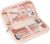 Nail Clippers & Beauty Tool Portable Set, Rose Gold Manicure Set, 12 in 1. | Martensitic Stainless Steel, Pink Leather Bag, Suitable for Home, Workplace, Outdoor Travel, Gift Giving, Salon.