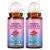 2PCS Castor Oil Rose Quartz Roller Ball (2 Fl Oz) Organic Castor Oil Roll On 100% Pure Cold Pressed & Hexane-Free Refillable Amber Glass Bottle for Face, Hair, Lashes & Brows