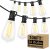 LED Outdoor String Lights 100FT Patio Lights with 52 Shatterproof ST38 Vintage Edison Bulbs, Outside Hanging Light Waterproof for Porch, Deck, Garden, Backyard, Balcony, 2700K Dimmable | 2 Spare ST38 Edison Bulbs Dimmable, Connectable Plug-in LED Outdoor Lighting for Porch, Garden, Backyard, Balcony, 2700K
