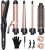 Lopeie 5 in 1 Curling Iron with Thermal Brush and 4 Interchangeable Ceramic Barrels(1/2 to 1 1/2 inch), Curling Wand Set with Flat Iron, Fast Heating, Dual Voltage Hair Curler, Gifts for Women