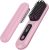 NUMOYA Go Brush Pro Portable Cordless Hair Straightener Brush, Rechargeable MCH Fast Heating for Women Travel (Pink)