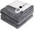 Westinghouse Heated Throw Flower Jacquard Flannel Sherpa 50×60 Light Grey | Electric Blanket Throw with 6 Heating Levels and 2-10 Hours Auto-Off, Cozy Heated Blanket, Machine Washable, Home Office Use