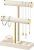 bussdis 2 Tier Bracelet Holder Display, Necklace Holder Organizer, Beige | Velvet Necklace Holder | Jewelry Tree | Jewelry Towers | Jewelry Stand Organizer for Necklaces, Bracelets, Earrings, Rings