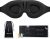 MZOO Luxury Sleep Mask for Women Men Patented Light Blocking Design | Zero Eye Pressure, 3D Contoured Sleeping Mask for Side Sleeper, Breathable, Adjustable, for Travel, Black