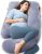 Momcozy Pregnancy Pillow for Sleeping – U Shaped Full Body Maternity Pillow | Removable Cover, Support for Back, Legs, Belly, Hips for Pregnant Women, Side Sleeper, Pregnancy Gifts & Essentials, 57 Inch