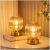 Elenhome Amber Touch Glass Table Lamp Set of 2, 3-Way Dimmable Bedside Lamps, Vintage Mid-Century Modern Nightstand Lamps for Bedroom and Living Room, Ambient Mood Lighting, LED Bulb Included
