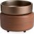Candle Warmers ETC 2-in-1 Candle and Fragrance Warmer for Warming Scented Candles or Wax Melts and Tarts with to Freshen Room, Pewter Walnut