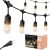 Brightech Ambience Pro Incandescent Outdoor String Lights – Commercial Grade Waterproof Patio Lights with 24 Ft Dimmable Edison Bulbs, Porch String Lights for Patio, Backyard, Christmas – 7 Bulbs 11W