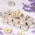 48 Pcs Lavender Scented Tealight Candles, 6H Long Burning – 100% Palm Wax Based Scented Tea Lights with Dried Flowers, Non-Toxic/Smokeless Scent Tea Lights Candles Bulk for Spa, Bath, Wedding