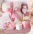 Rose Themed Birthday Gifts for Women – Pink Birthday Spa Gift Basket for Women Unique 9pcs Self Care Gift Basket with Plush Knit Blanket for Mother Wife Girlfriend Bestie Her