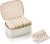 VLANDO Jewelry Travel Organizer with Clear 8 Velvet Bags,White | Reduces Surface Rubbing, Soft Velvet Backing, Studs and Hoops, Women, Airport Packing, Birthday Gifting