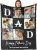 ICELIETE Ships Next Day, Fathers Day Birthday Gifts, Custom Blankets with Pictures Text Customized Fleece Pohto Blanket Personalized Gift for Dad Husband Men Grandpa
