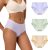Battewa Incontinence Underwear for Women Absorbent 40ml Multicolor L | mid-waist panties,reusable,bladder leak protective briefs,pee proof,waterproof,40ml absorbent for Light to moderate leaks