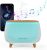 2-in-1 BT Speaker & Ultrasonic Essential Oil Diffuser,Aromatherapy Diffuser Cool Mist Humidifier with 7 Colors Lights for Large Room Home Office,400ml(White+Wooden Grain)