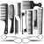 SALONSILK Women Hair Comb Set – 14PCS Wide Tooth Rat Tail Styling Combs Pick for Curly – Teasing Parting Fine Professional Barber Cutting Braiding Set