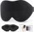 LitBear Sleep Mask for Side Sleeper Women Men, Eye Mask for Sleeping | Light Blocking 3D Contoured Sleeping Mask, Soft Breathable Sleep Eye Mask with Adjustable Elastic Strap for Travel, Black