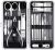 Yougai Manicure Set 18Pcs Stainless Steel Nail Clippers Set with Case Black | Professional Manicure Kit, Fingernail Toenail Cutters for Men & Women, Pedicure Kit Foot Care, Gift for Family & Friends