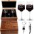 Custom Couples Wine Glasses Set Of 2, Engraved Names Date Hearts, Wood Box | Bride And Groom Wine Glasses, Wedding Gift, Anniversary, Engagement Present, Newlywed Couple, His And Hers Set