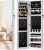 Hanging Jewelry Cabinet, Jewelry Organizers and Storage, White | Lockable Jewelry Armoire Organizer, Over the Door Mirror with Jewelry Storage, Full Length, Gift Idea, Easy Assembly