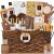 35 Pcs Coconut Vanilla Spa Gift Basket for Women & Men, Face Skin Care Set | Bath & Body Gift Set, Self Care Pamper Kit, Diffuser, Bath Bomb, Birthday, Christmas, Valentines, Mother Day, Anniversary