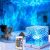 Waterproof Shower Light, Rechargeable Shower Lamp with 16 Color Changeable | Wireless Bathroom Lamp Mood Lighting with Touch & Remote Control, LED Ocean Wave Projector Light for Inside Shower, Bedroom