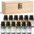 Slashome 12 Pack Water Soluble Essential Oils Set for Diffusers for Home | Scented Oil with Wooden Gift Box for Women – Lavender, Peppermint, Sweet Orange, Tea Tree & More