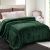 Whale Flotilla Flannel Fleece Fall Bed Blanket Queen Size, Emerald Green | Lightweight Breathable Soft Bedspread, Plush Fluffy Coverlet Chevron Design Decorative Blanket for Home Life, 90×90 Inch